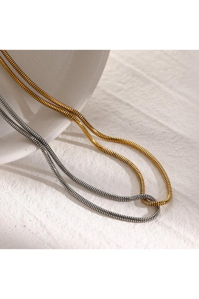Glamorous Style Γυναικείο Κολιέ Snake Chain