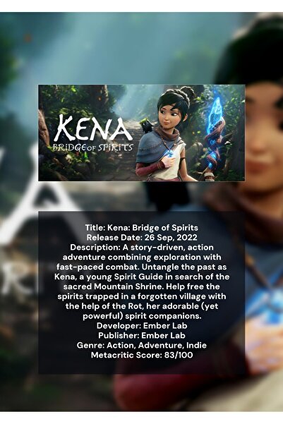 OEM Poster Infografic Kena: Bridge of Spirits, Joc Video Aventură, Carton 250...