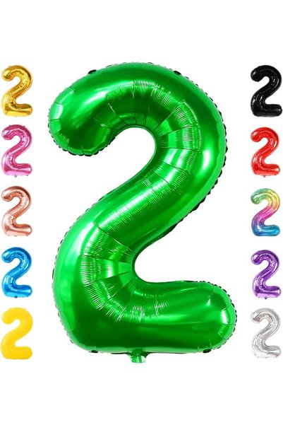 KATCHON , Rose Gold Number 2 Balloon - 40 Inch | Mylar Rose Gold 2 Balloon, 2...
