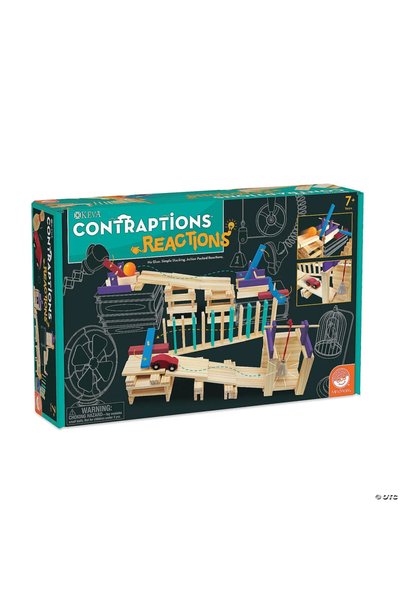 Mindware Joc STEM de constructie din lemn tip marble run, Keva Contraptions R...