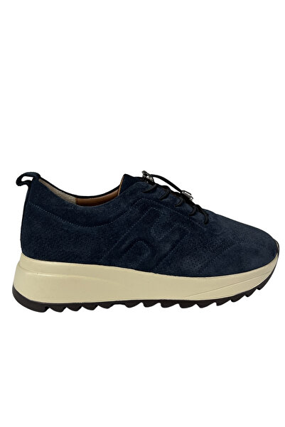 şenler bebe world kids Women's Sneakers – Navy Blue Genuine Leather