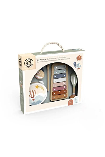 Speedy Monkey Set 4 instrumente muzicale din lemn (M),