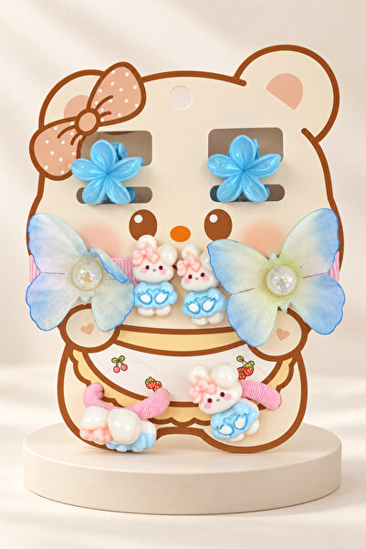 MakeWell Girl's Colorful Hairpin Set Mixed Figure Butterfly Rabbit Flower Hai...