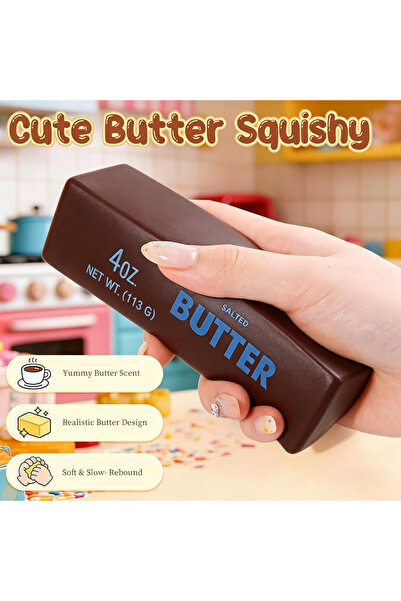 ANGELSS JEWELLERY Butter Çikolata Sukuşi Stres Oyuncağı Tereyağ Squishi Yumuş...
