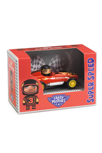 djeco Mașină de curse Roșu Super Viteză Colecția Crazy Motors
