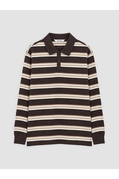 LC Waikiki Nevavm Farkıyla Lcw Vision Brown Combed Cotton Striped Standard & ...