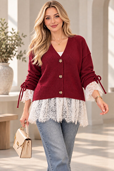 semela Cardigans - Burgundy - Oversize