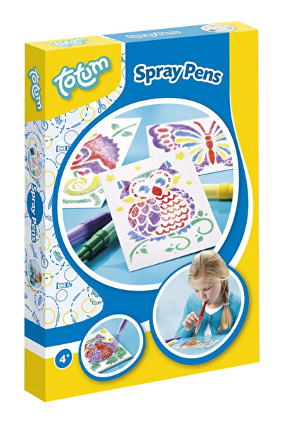Totum Set creativ de desenat cu sabloane si carioci spray