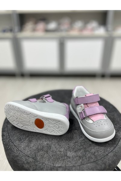 şenler bebe world kids Baby Girl Sneakers – Purple Genuine Leather
