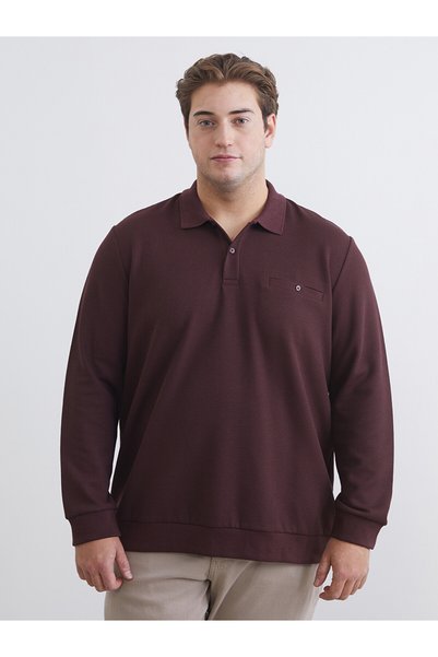 LC Waikiki Nevavm Farkıyla Lcwaikiki Classic Burgundy Waffle Plain Standard &...