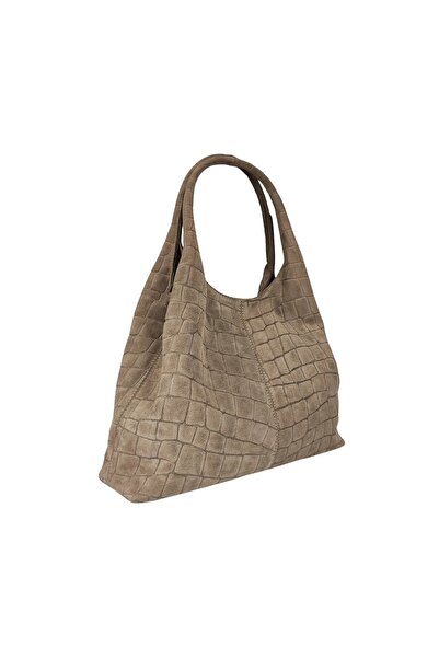 Miri Concept Geantă damă Shopper din piele naturală întoarsă, Imprimeu Croco ...