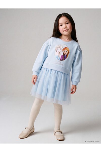 LC Waikiki I Ice Queen Licensed Tulle Detailed Dress from Freezen Store