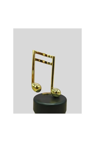 Altın Nota Figürlü Dönen Müzik Kutusu Dekoratif Music Box Yeni Nesil