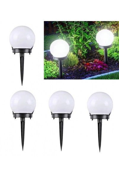 OEM Set of 5 Solar Charging Globe Lamps for Garden 33 cm, Water Resistant