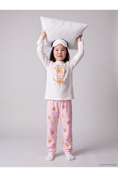 LC Waikiki Rmz Gi̇yi̇m Farki̇yla Girls' Pajama Set