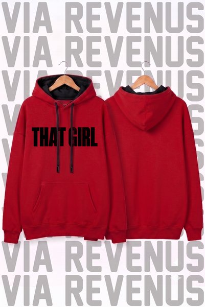 Vordevia That Girl Printed Unisex Wide Fit Hooded Hoodie Sweatshirt