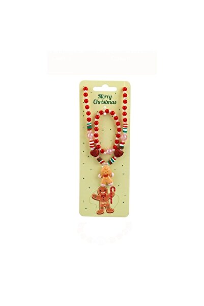 OEM Set bijuterii copii, colier si bratara festiv de Craciun, figurina turta ...