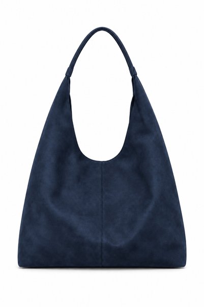Hisyorita Lavina Süet Modern Bordo Hobo Omuz Çantası