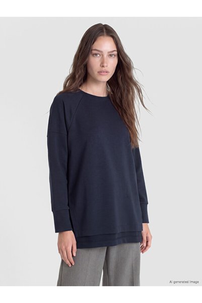 LC Waikiki Rmz Gi̇yi̇m Farkiyla Soft Touch Women's Sweatshirt Tunic
