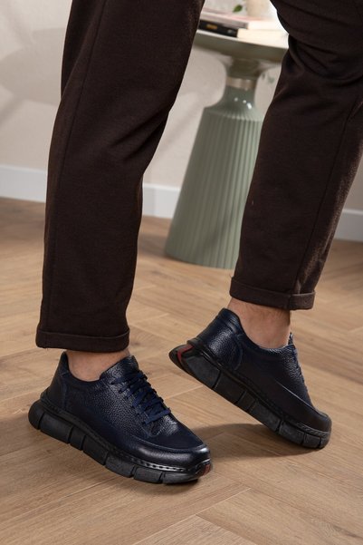 maximoda 100% Genuine Leather, Thick Sole, Inner and Outer Genuine Leather, Water Resistant Casual Leather Men's Shoes