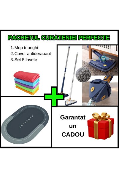 Clean Master Pachet de curățare perfect - Mop triunghiular inovator CleanMast...