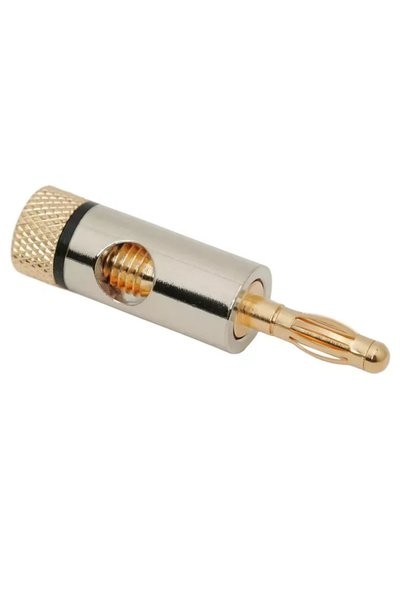 OEM Mufa tata banana audio aurita cablu 4mm inel negru