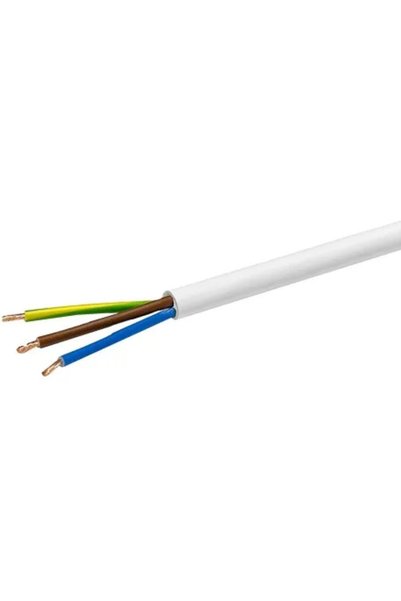 OEM Cablu electric 3x1mm cupru alb MYYM 3 fire