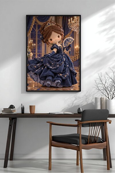 KEYFHOME Figură de păpușă victoriană înrămată MDF pictură poster pentru camer...