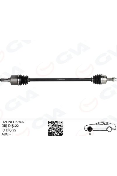 GVA Komple Aks Sag On Fiat Grande Punto 199 1.2 Mpı M - T 2005-2012