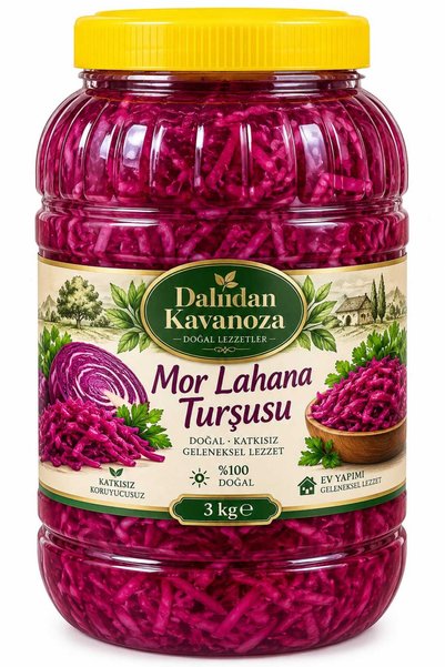DALINDAN KAVANOZA Mor Lahana Turşusu