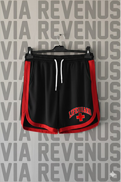 Vordevia Lifeguard / Cankurtaran Printed Jersey Sports Training Shorts with P...