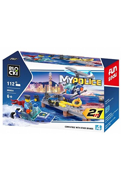 Blocki My Police Construction Set - Police Platform, 112 pieces