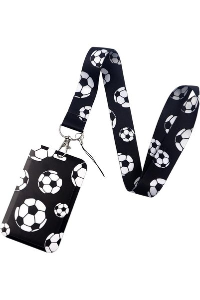 SWIUKPHE Soccer Badge Holder with Lanyard, Vertical Name Tag ID Card Holder, ...