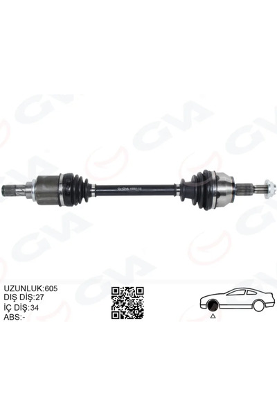 GVA Ön Aks Komple Sol Ford Focus 3 1.6 Tı 2011-2017 Benzinli