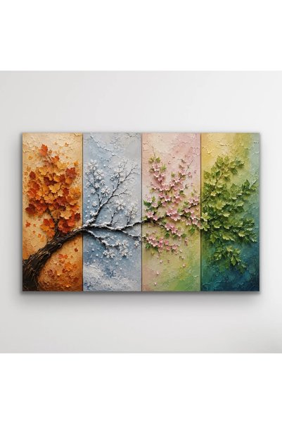 ASTRALTECH 4 Seasons Tree Canvas Painting 40X60 cm