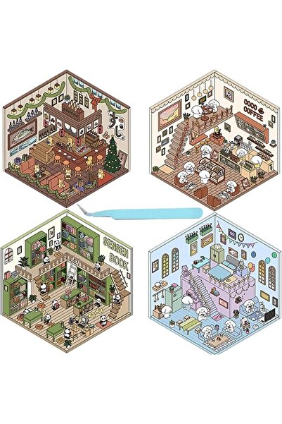 Yelajoy 3D Foam Stickers, DIY House Building Stickers Set for Kids, Cartoon S...