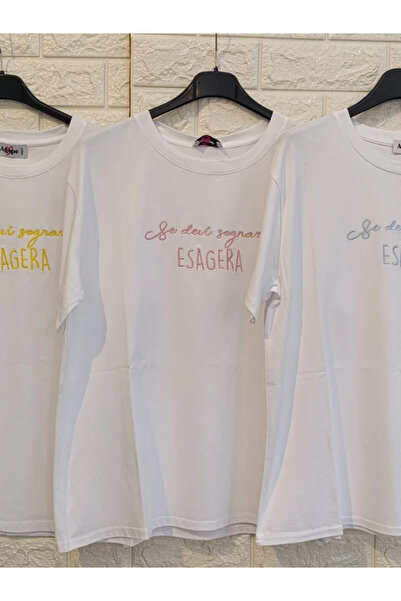 Glamorous Style Γυναικείο Βαμβακερό T-Shirt με Κέντημα
