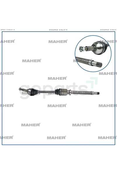 MAHER Aks Komple V362 2.2TDCI / CUSTOM 2.0 Ecoblue 2015 Ön Sağ 1092MM (Kısa Sase)