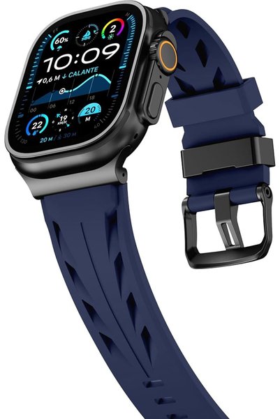 GENERAL حزام سيليكون متوافق مع ساعة أبل 49 مم و46 مم و45 مم و44 مم لـ iWatch ...