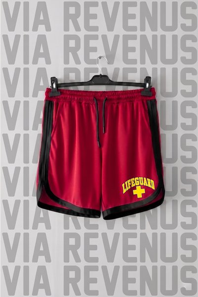 Vordevia Lifeguard / Cankurtaran Printed Jersey Sports Training Shorts with P...