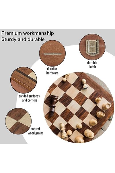 SKY TOUCH SKY-TOUCH Magnetic Wooden Chess Set, Chess Set, Chess Board, Adult Magnetic Set,Classic Handmade Gam