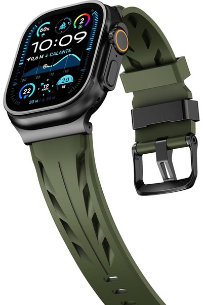 GENERAL حزام سيليكون متوافق مع ساعة أبل 49 مم و46 مم و45 مم و44 مم لـ iWatch ...