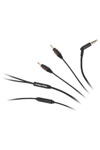 Kruger&Matz Cablu casti cu microfon Jack - 2x Jack 1m