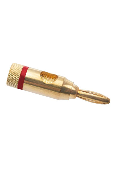 OEM Mufa banana aurita tata pentru cablu max 4mm inel rosu