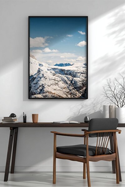 KEYFHOME Tre Cime Panorama 4 Dolomites Mountain Scenery cu rama MDF Tablou Po...