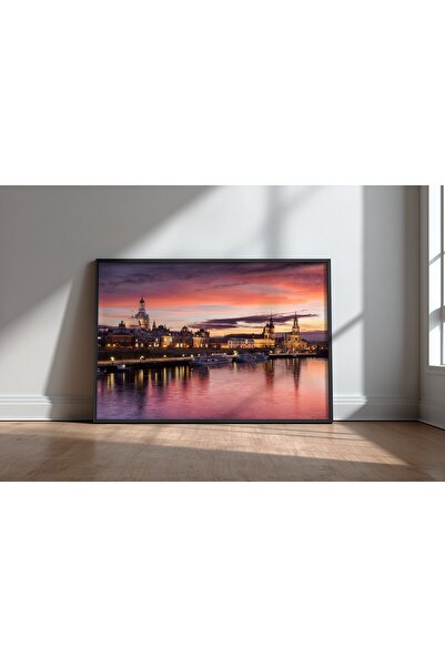 KEYFHOME Dresden Symphony Scenery Tablou MDF înrămat Poster Living Wall Decor...