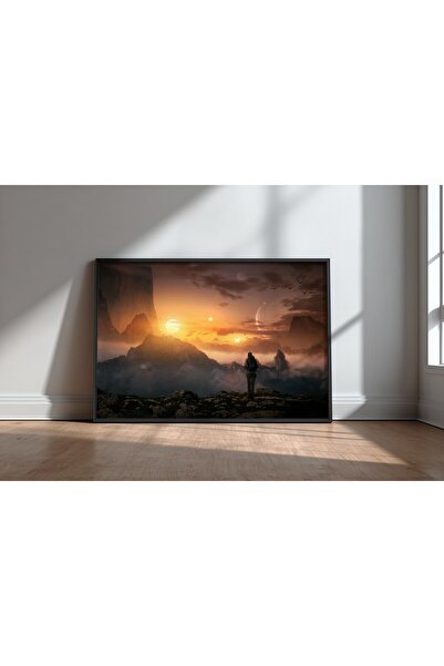 KEYFHOME Trinity Fantastic Science Fiction Art MDF Tablou cu rama Poster Livi...