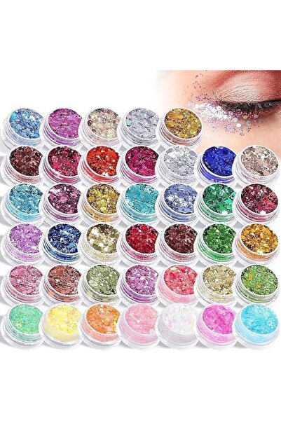 Yelajoy 40 Colors Body Glitters, Hair Glitter Glow in The Dark, Eyeshadow Fac...