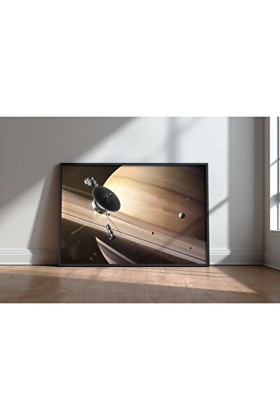 KEYFHOME Saturn Flyby Science Fiction Space MDF Picture Poster Living Room Wa...