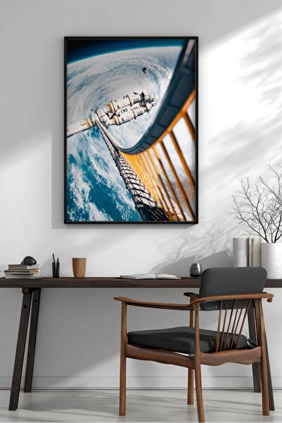 KEYFHOME Spark in Orbit Science Fiction Space MDF cu ramă Tablou Poster Livin...